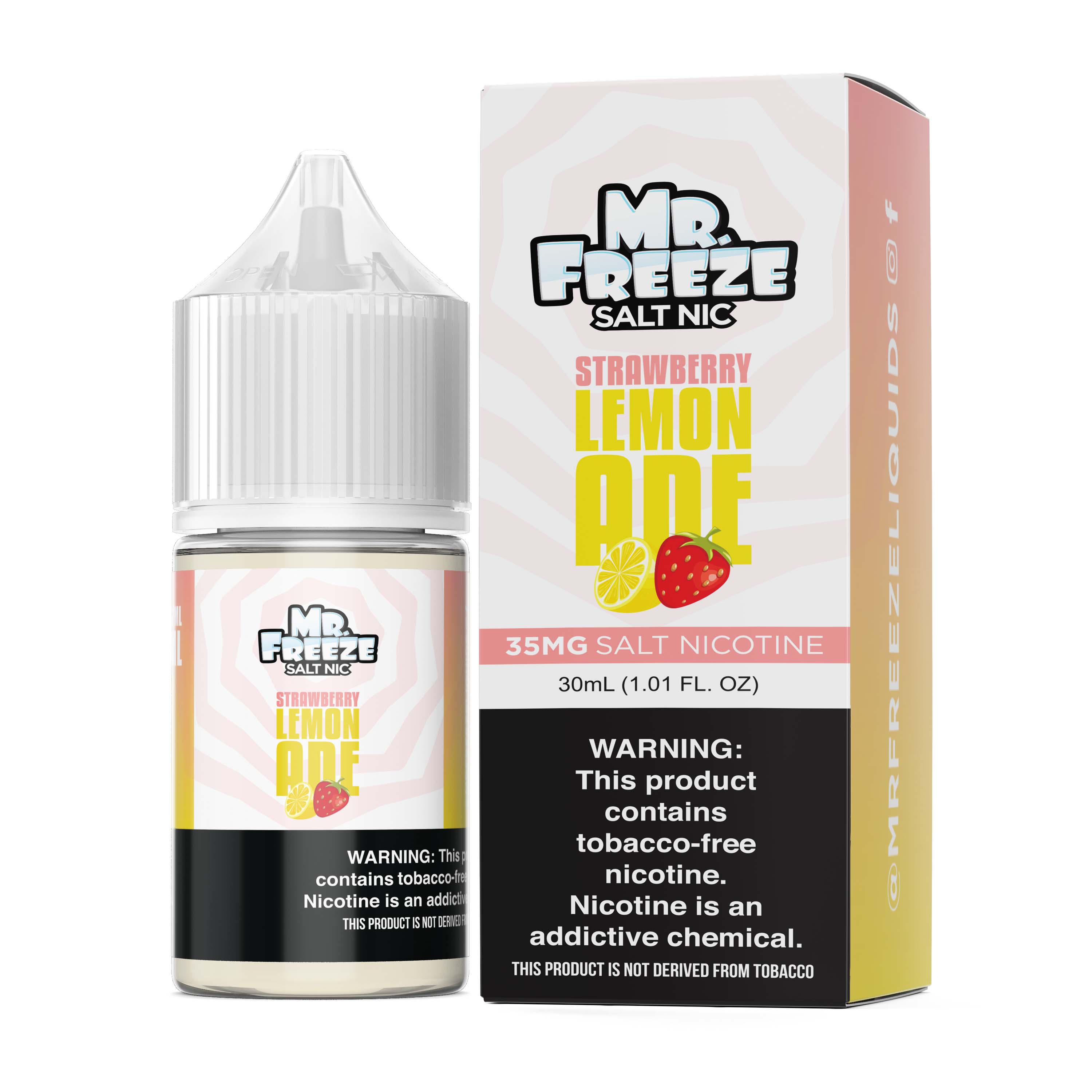 Mr. Freeze Tobacco-Free Nicotine Salt Series | 30mL - Strawberry Lemonade with Packaging