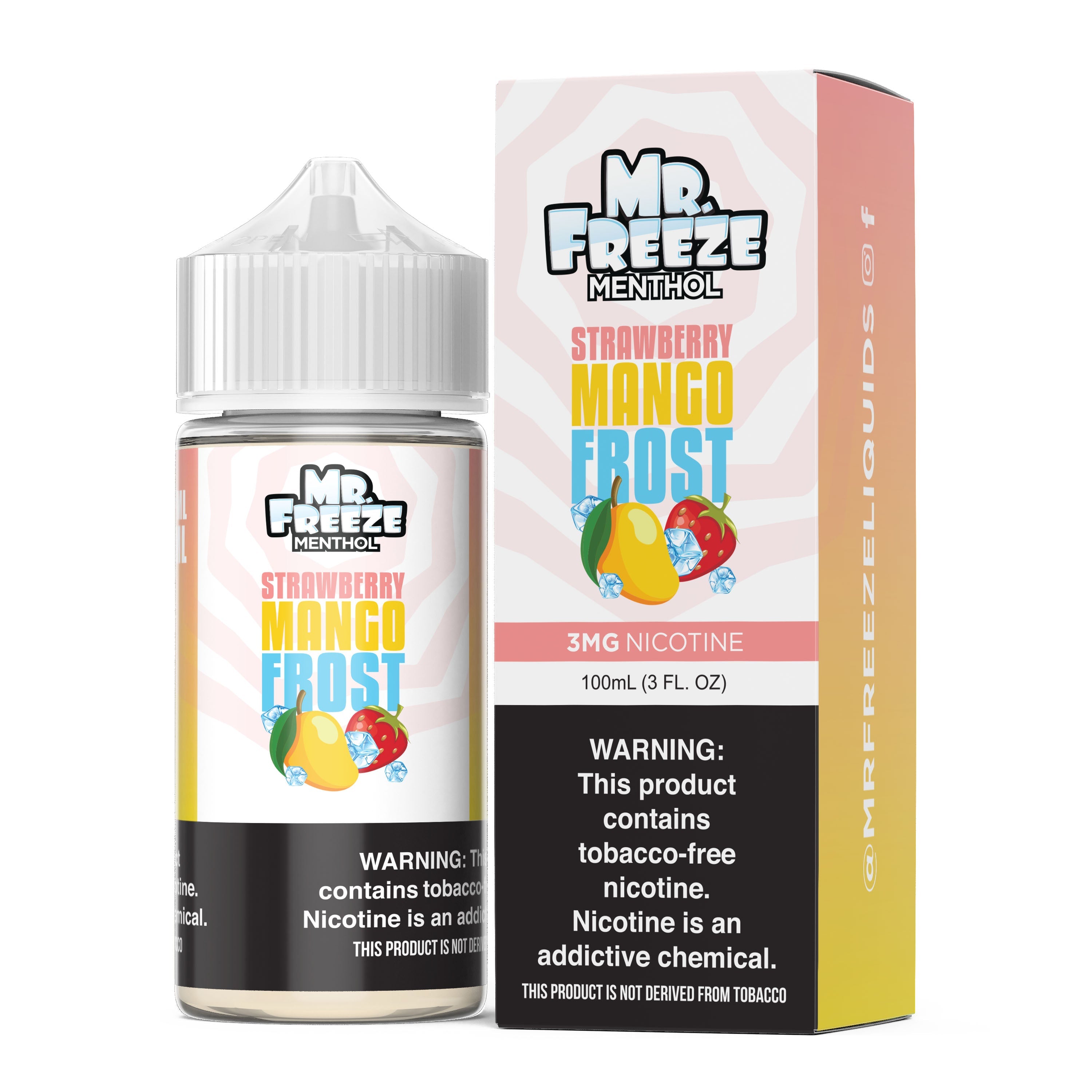 Mr. Freeze Tobacco-Free Nicotine Series | 100mL - Strawberry Mango Frost with Packaging