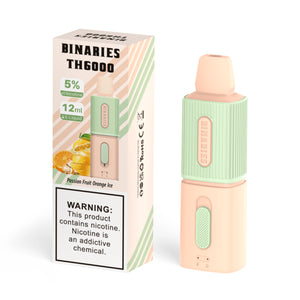 Binaries Cabin TH6000 Disposable | 6000 Puffs | 12mL | 50mg Passion Fruit Orange Ice with Packaging