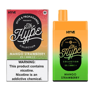 Hype Disposable | 5000 Puffs | 12mL | 5% Mango Strawberry	with Packaging