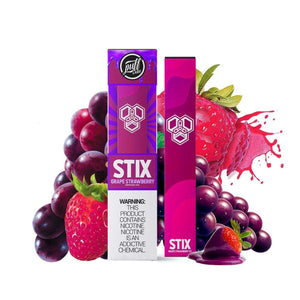 PUFF LABS | Puff STIX Disposable Bar 5% Nicotine (Individual) Grape Strawberry with Packaging