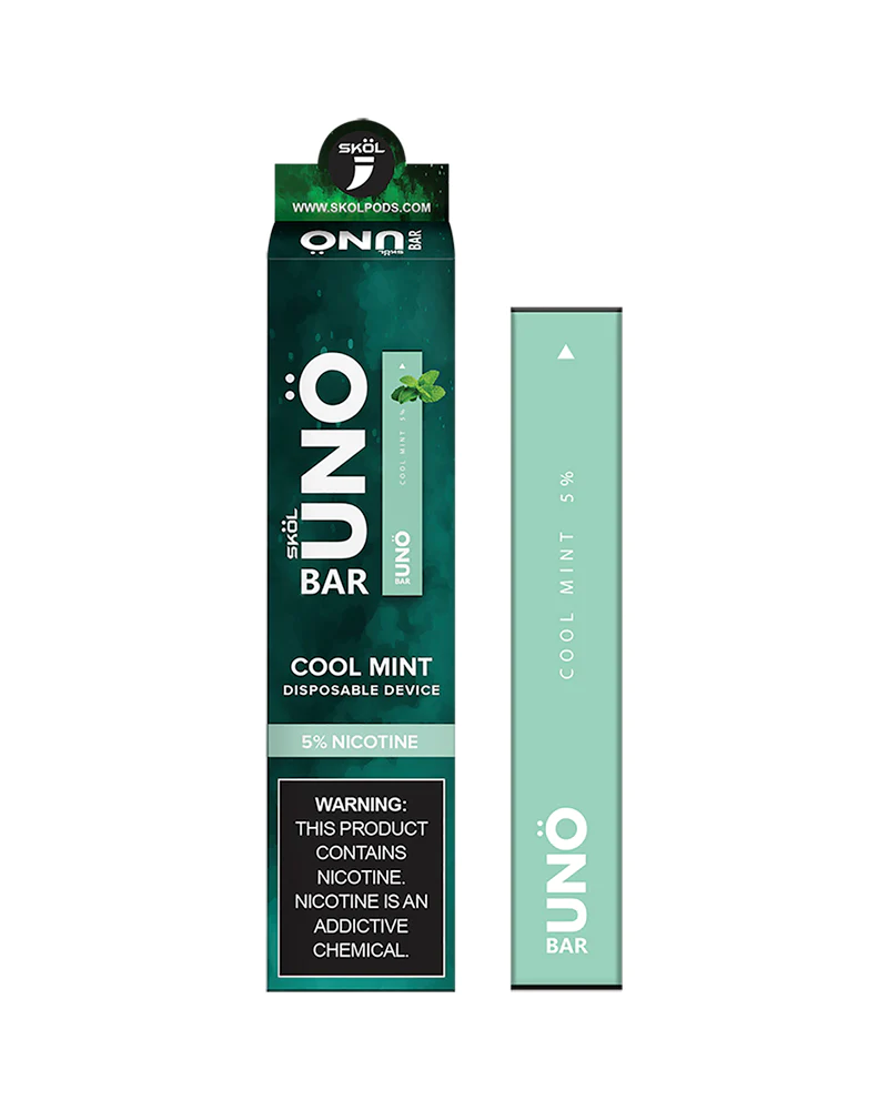 SKOL | UNO Bar Disposable 5% Nicotine (Individual) Cool Mint with Packaging