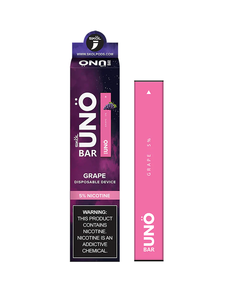 SKOL | UNO Bar Disposable 5% Nicotine (Individual) Grape  with Packaging