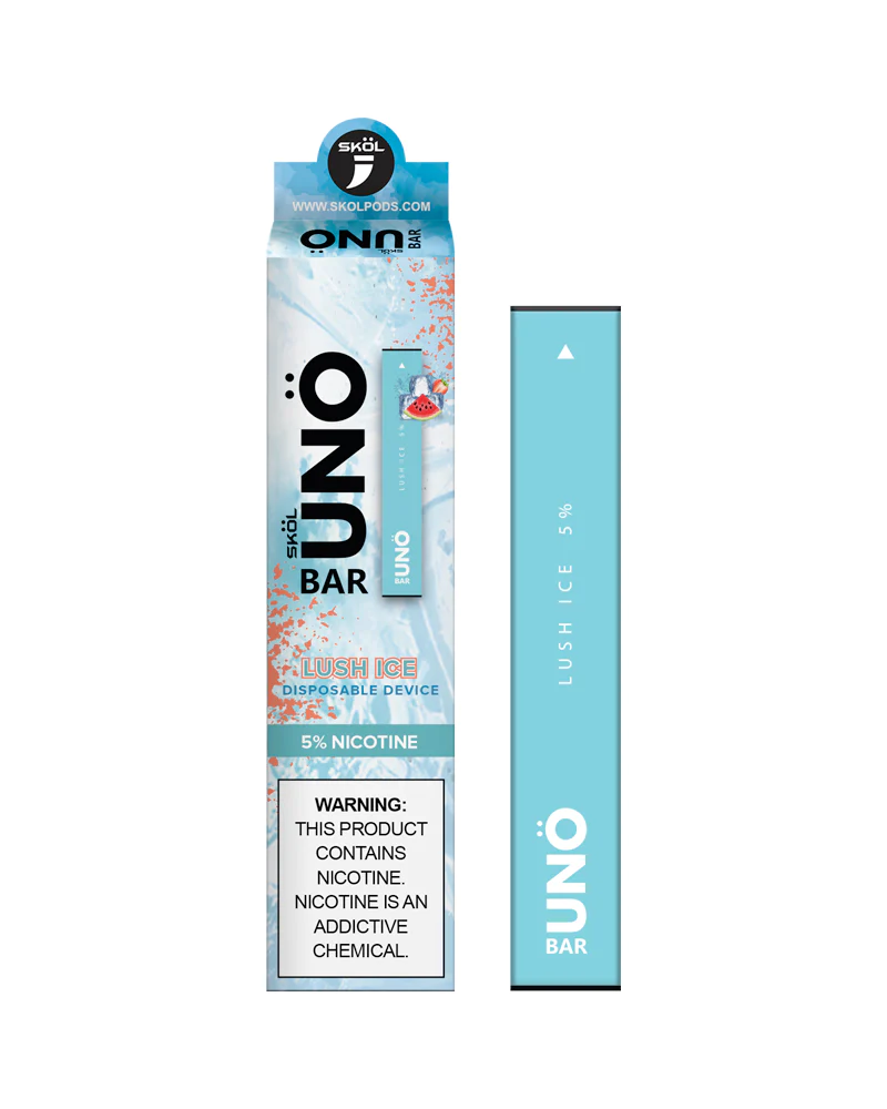 SKOL | UNO Bar Disposable 5% Nicotine (Individual) Lush Ice with Packaging