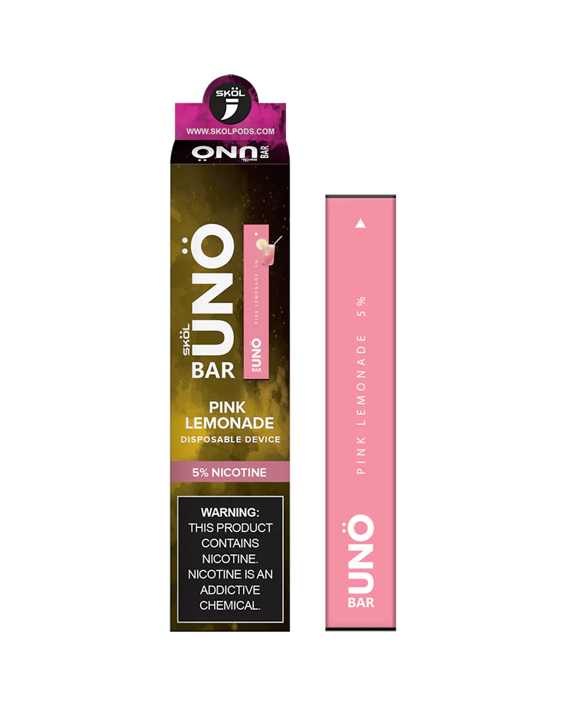 SKOL | UNO Bar Disposable 5% Nicotine (Individual) Pink Lemonade with Packaging