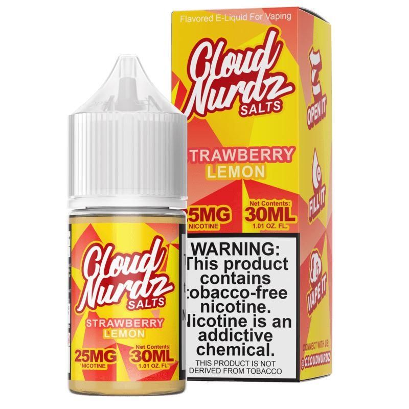 Strawberry Lemon by Cloud Nurdz TFN Salts 30mL with Packaging