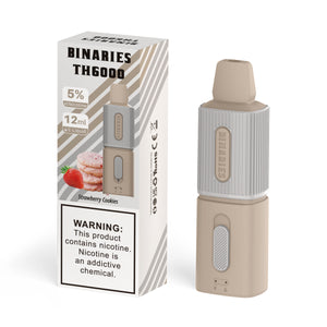 Binaries Cabin TH6000 Disposable | 6000 Puffs | 12mL | 50mg Strawberry Cookies with Packaging