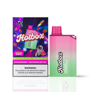 Puff HotBox 7500 puffs 16mL Disposable Strawberry Watermelon Ice with Packaging