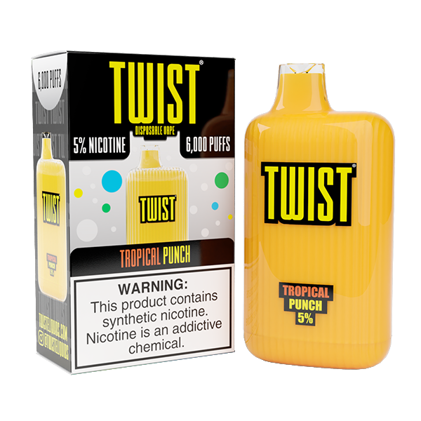 Twist Disposable 6000 | 15mL | 50mg Tropical Punch with Packaging