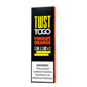 TWST TO GO | Disposables 5% Nicotine (Individual) Pomgrape Orange Packaging