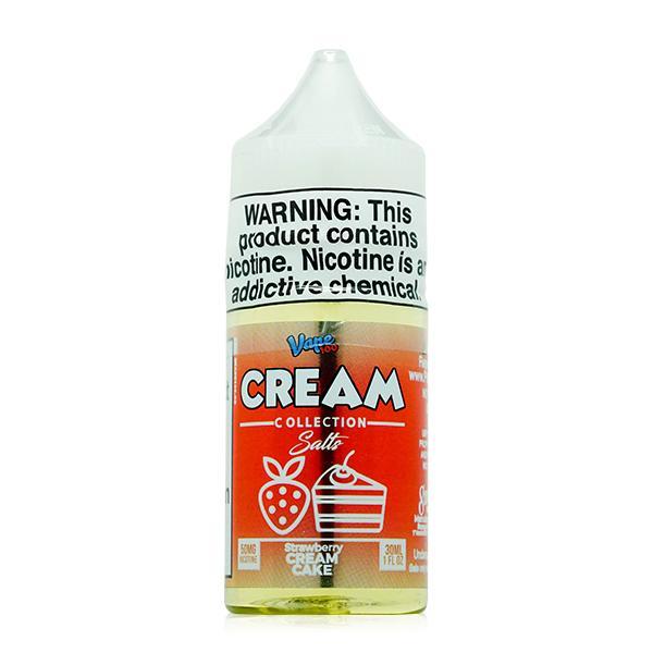 Strawberry Cream Cake by Vape 100 Cream Salt Series 30mL Bottle