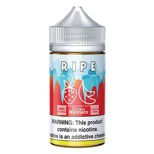 Straw Nanners On ICE by Vape 100 Ripe Collection 100ml Bottle