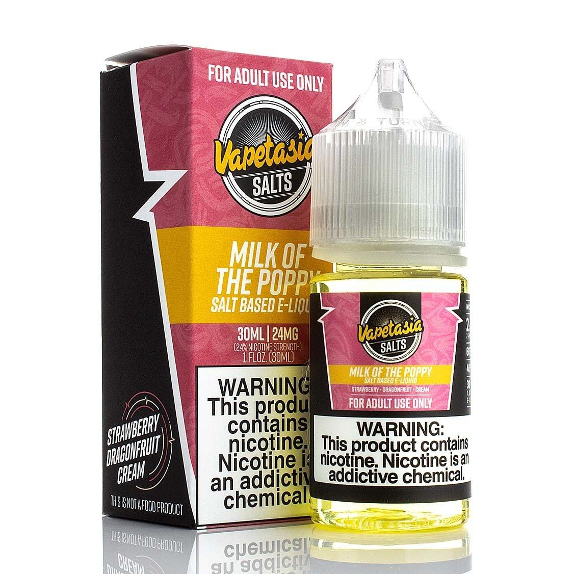 Milk of the Poppy by Vapetasia Salts 30ml with Packaging