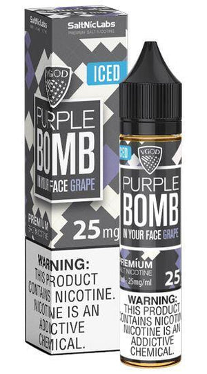 Iced Purple Bomb by VGOD Salt 30mL with Packaging
