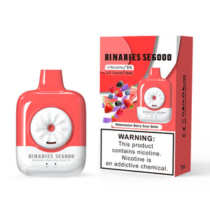 Binaries Cabin Disposable SE | 6000 Puffs | 12mL | 50mg Watermelon Berry Sour Belts with Packaging